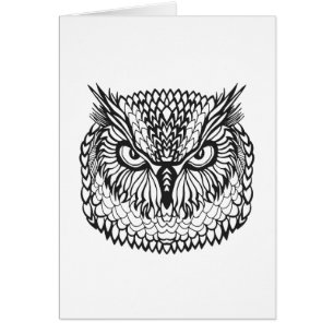 Style Eagle Owl Head