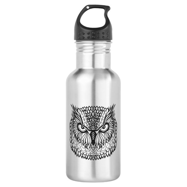 Style Eagle Owl Head 710 Ml Water Bottle (Front)