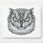 Style Eagle Owl Head Mouse Mat<br><div class="desc">stylised eagle owl head. Tribal sketch| © and ® Bigstock® - All Rights Reserved.</div>