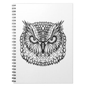 Style Eagle Owl Head Notebook