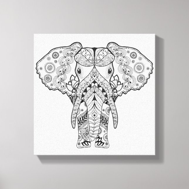 Style Elephant 6 Canvas Print (Front)