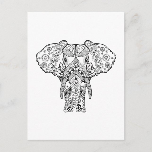 Style Elephant Postcard (Front)