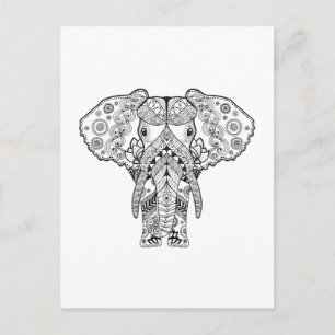 Style Elephant Postcard