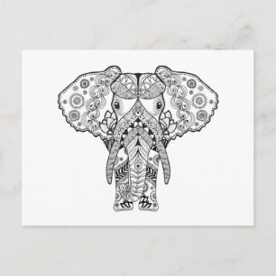 Style Elephant Postcard