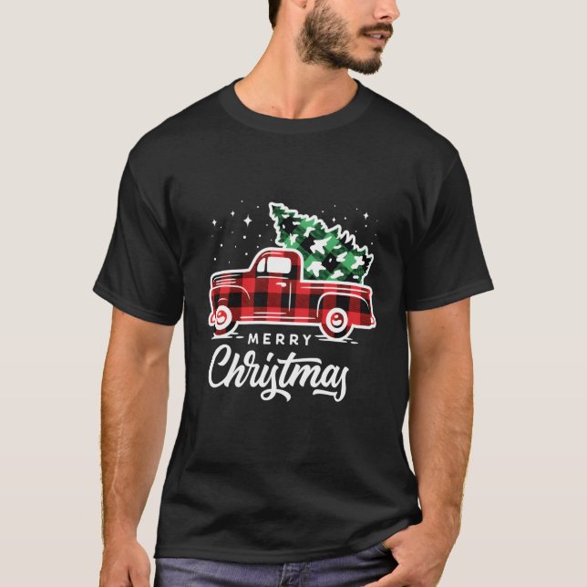 Style Farm Red Truck With Tree T-Shirt (Front)