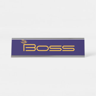 Style Gold The BOSS Desk Name Plate