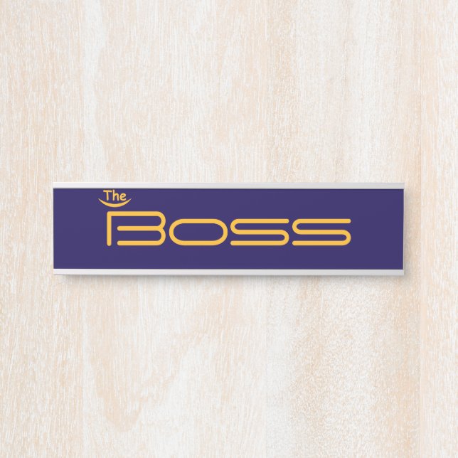 Style Gold The BOSS Door Sign (Front)