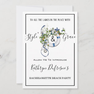 "Style & Grace" Bachelorette Beach/Pool Party   Invitation