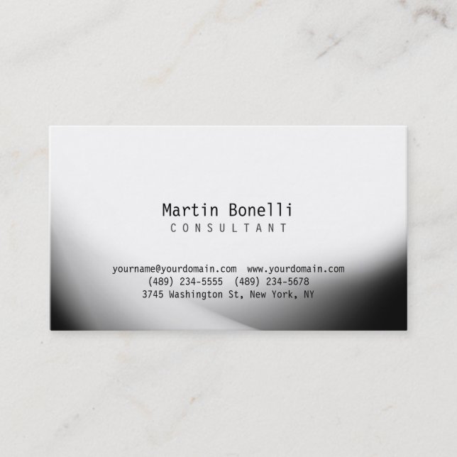 Style Grey White Pattern Consultant Business Card (Front)