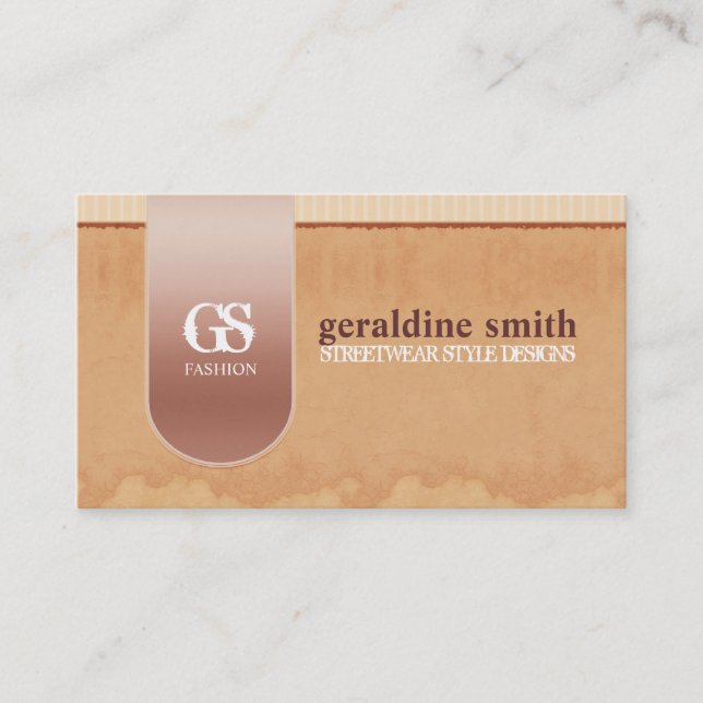 Style Grunge Fashion Designer Business Card (Front)