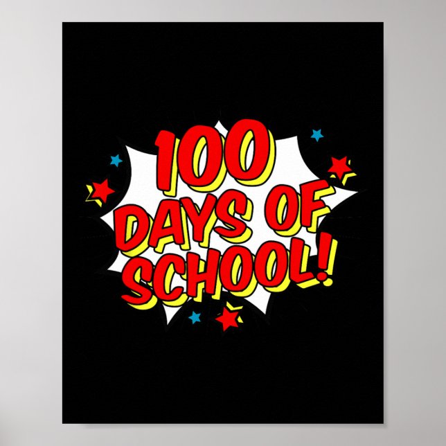 Style Happy 100th 100 Days Of School  Poster (Front)
