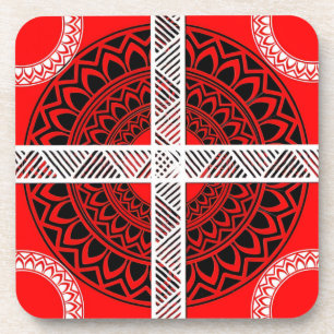 Style: Hard Plastic coasters with cork back