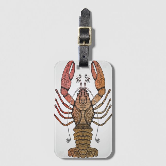 Style Lobster Luggage Tag (Front Vertical)