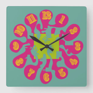 STYLE MATT BY MASANSER PIXELAT SQUARE WALL CLOCK