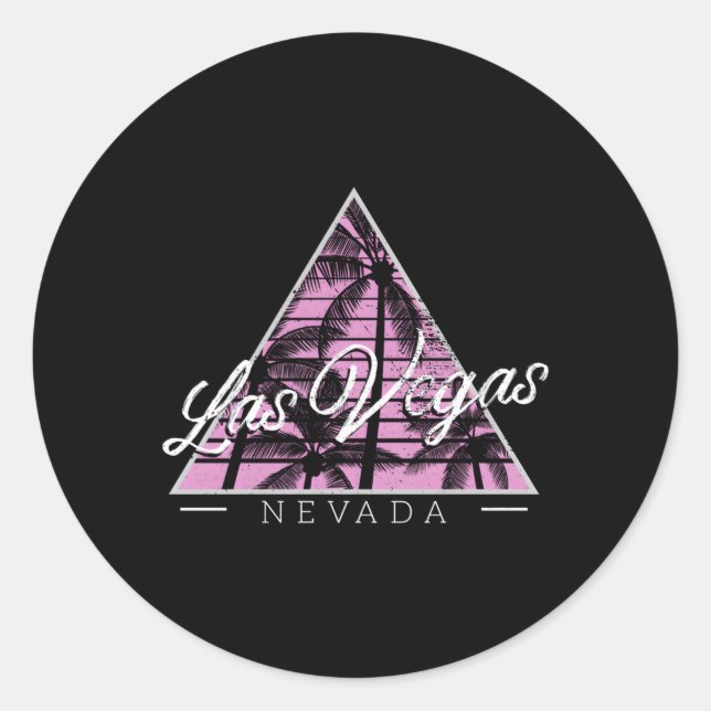 Style Nevada Las Vegas Classic Round Sticker (Front)
