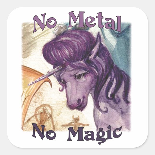 Style No Metal No Magic Stickers (Front)
