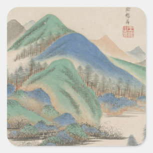 Style of Various Old Masters Landscape Square Sticker