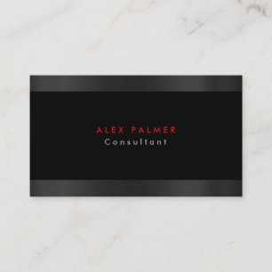 Style Plain Modern Grey Black Minimalist Original Business Card