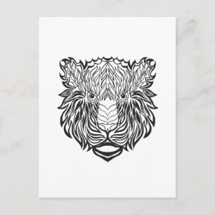 Style Tiger Head Postcard