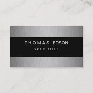 Style to silver and black business card