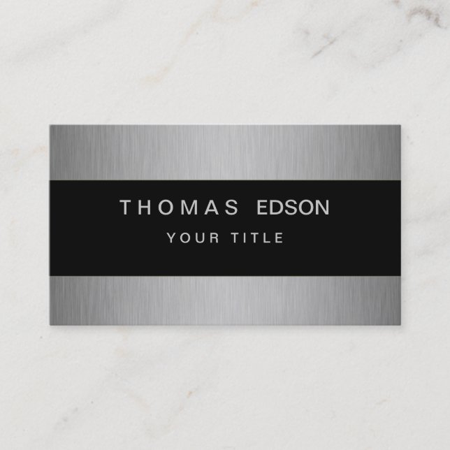 Style to silver and black business card (Front)