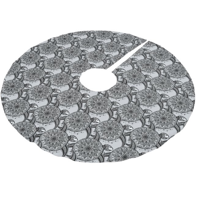 Style Turtle Pattern Brushed Polyester Tree Skirt (Angled)