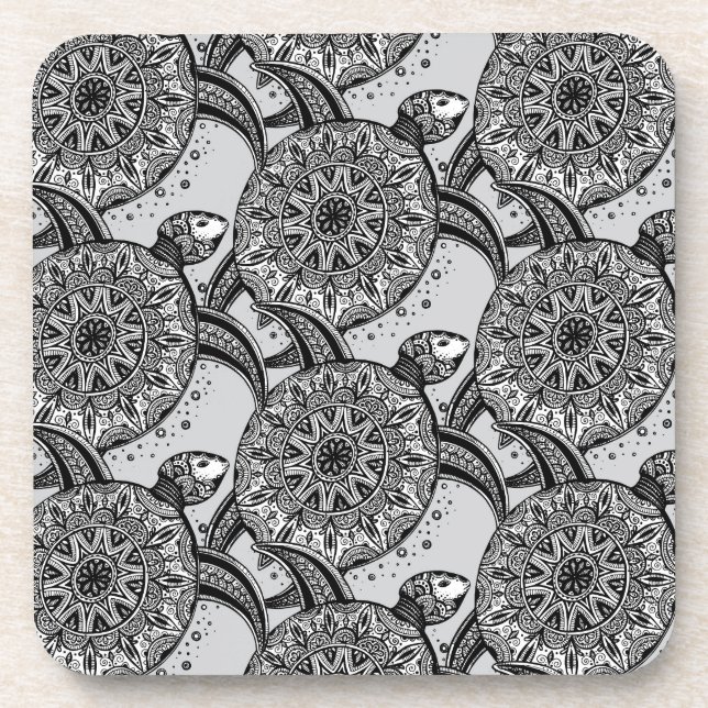Style Turtle Pattern Coaster (Front)