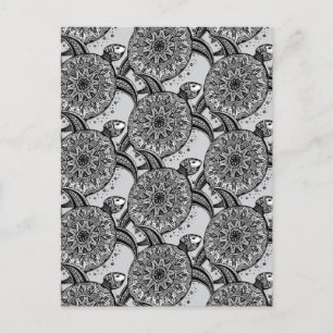 Style Turtle Pattern Postcard