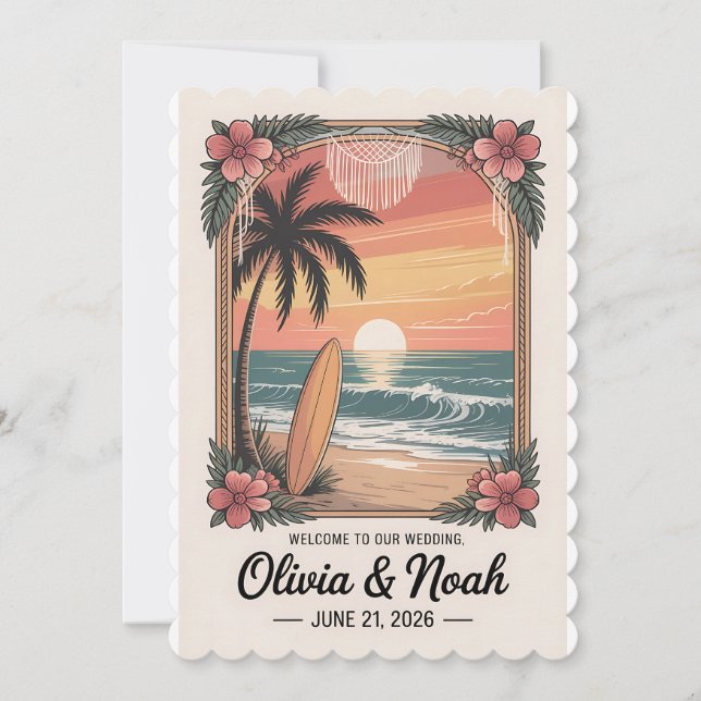 [Style] Wedding Welcome Poster Sign [Theme] Person Invitation (Front)