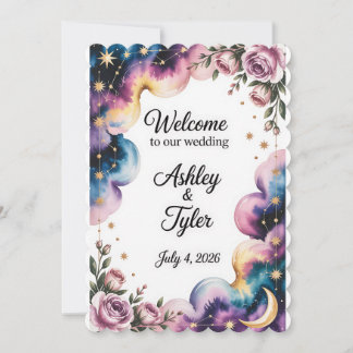 [Style] Wedding Welcome Poster Sign [Theme] Person Invitation