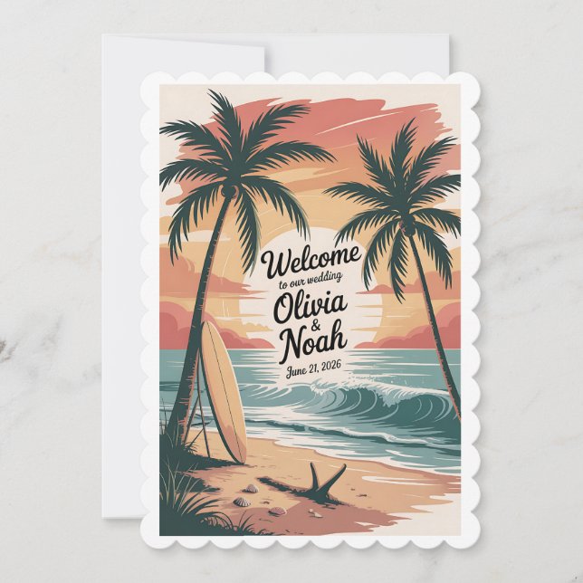 [Style] Wedding Welcome Poster Sign [Theme] Person Invitation (Front)