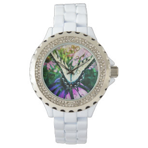 Style: Women's Rhinestone White Enamel Watch