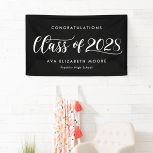 Styled Class EDITABLE COLOR Graduation Banner