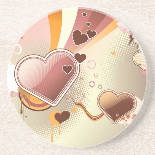 Styled design background coaster (Front)