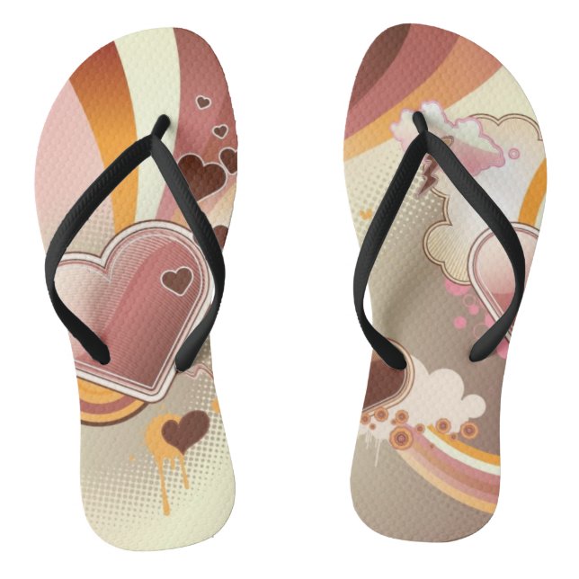 Styled design background flip flops (Footbed)