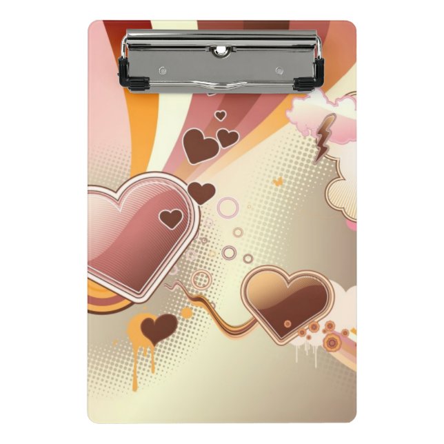 Styled design background mini clipboard (Front)