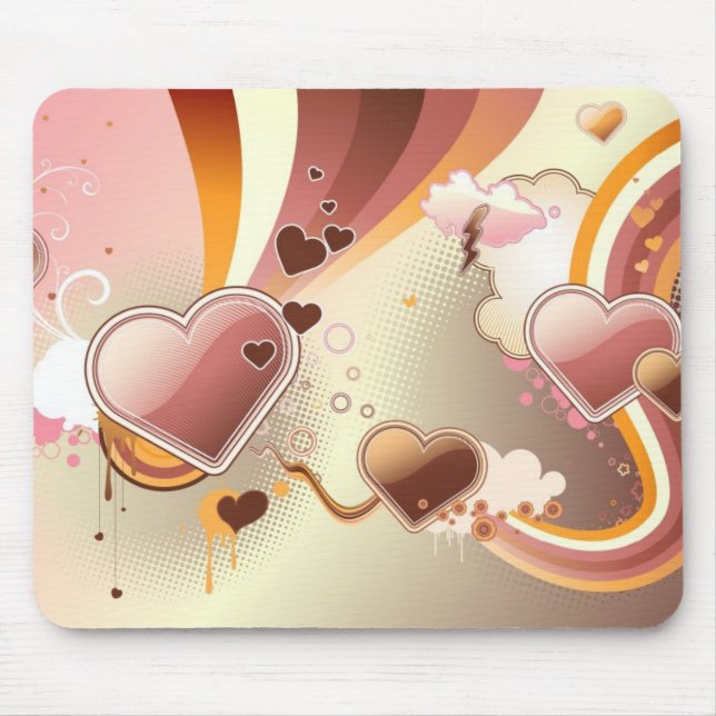 Styled design background mouse mat (Front)