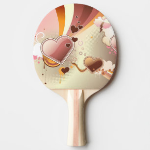 Styled design background ping pong paddle