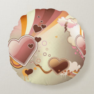 Styled design background round cushion