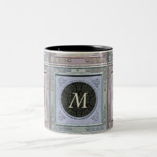 Styled Frame Damask Monogrammed Mug 2