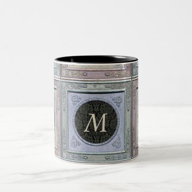 Styled Frame Damask Monogrammed Mug 2 (Center)