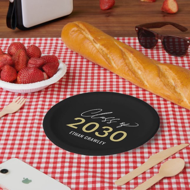 Styled Gallery EDITABLE COLOR Grad Party Plates (Picnic)