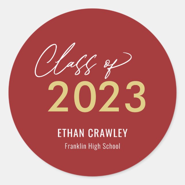 Styled Gallery Editable Colour Graduation Stickers (Front)