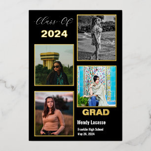 Styled Gallery Foil Graduation Announcement Invite