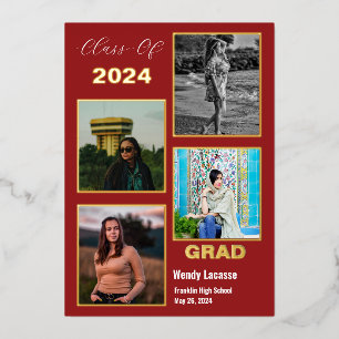 Styled Gallery Foil Graduation Announcement Invite