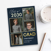 Styled Gallery Foil Graduation Announcement Invite