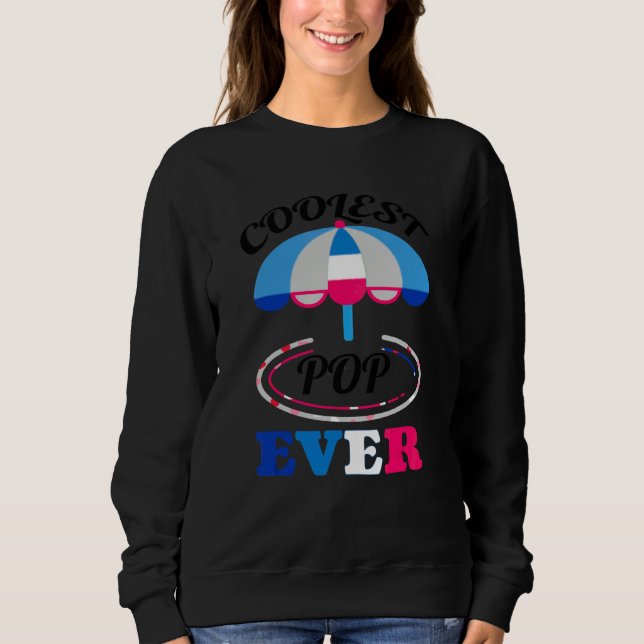Stylek  Popsicle Retro & Ice Cream Beach Umbrella Sweatshirt (Front)