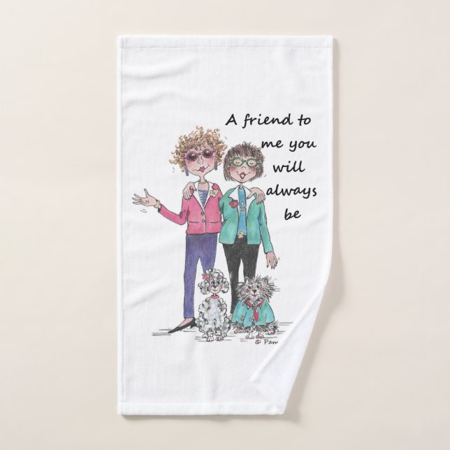 Styles Come and Go, Wise Caricature, Watercolor  Hand Towel (Hand Towel)