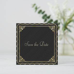 Stylin Gold Border Save The Date