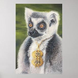 Stylin Lemur Poster
